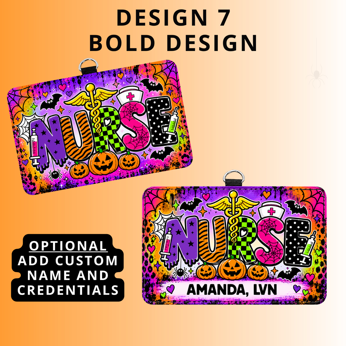 ID BADGE - Halloween Theme - NURSE DESIGNS