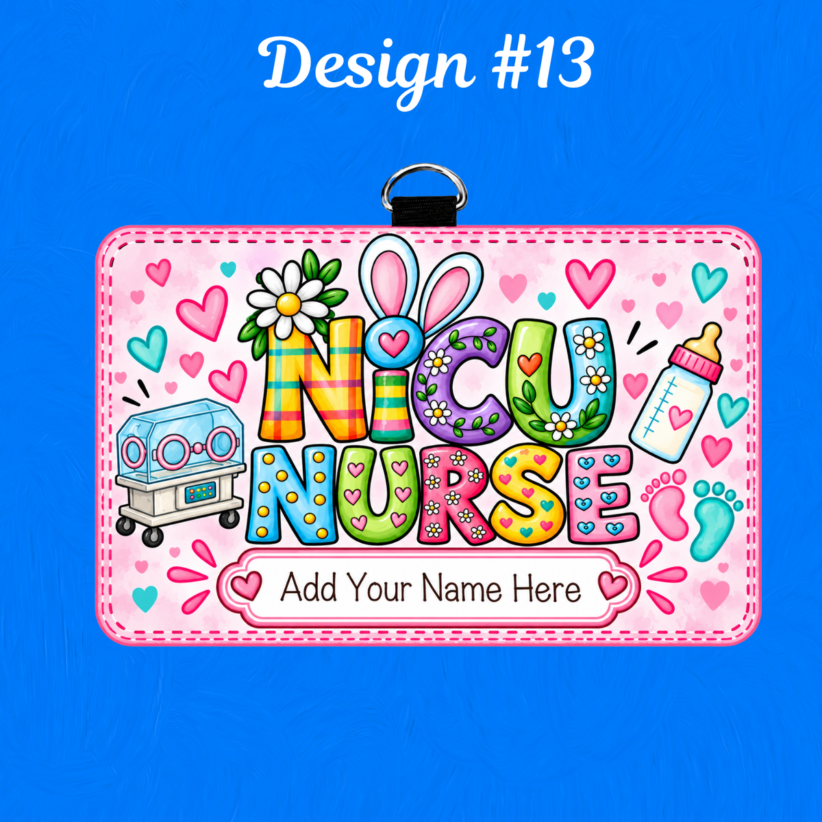 NICU ID BADGE HOLDER - HORIZONTAL