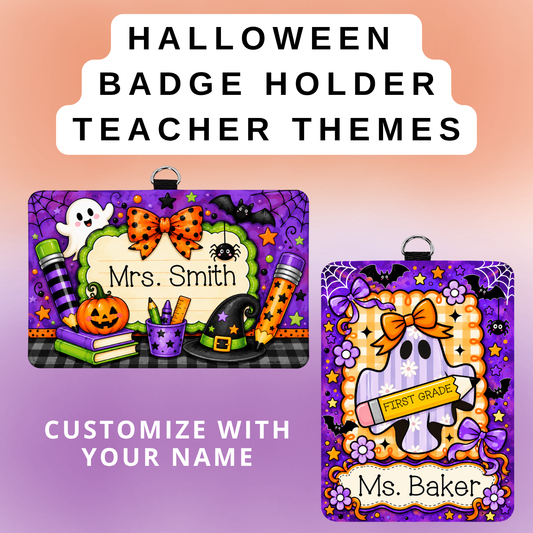 ID BADGE - Halloween - TEACHER THEMES