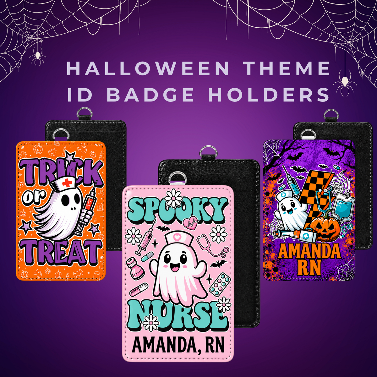 ID BADGE - Halloween Theme - NURSE DESIGNS