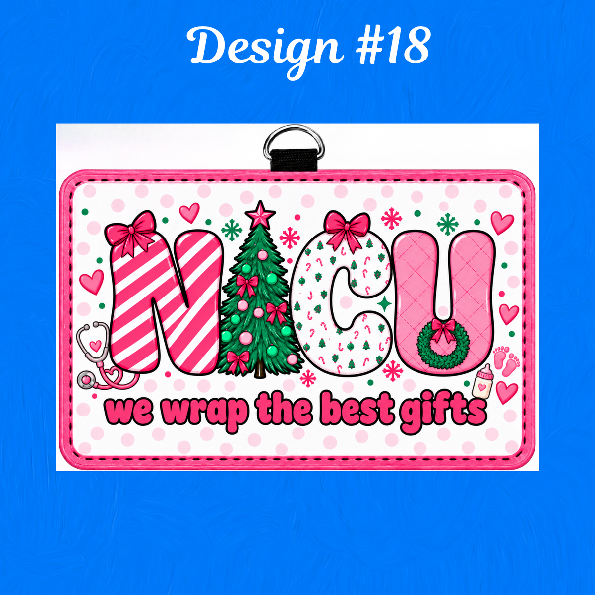 NICU ID BADGE HOLDER - HORIZONTAL
