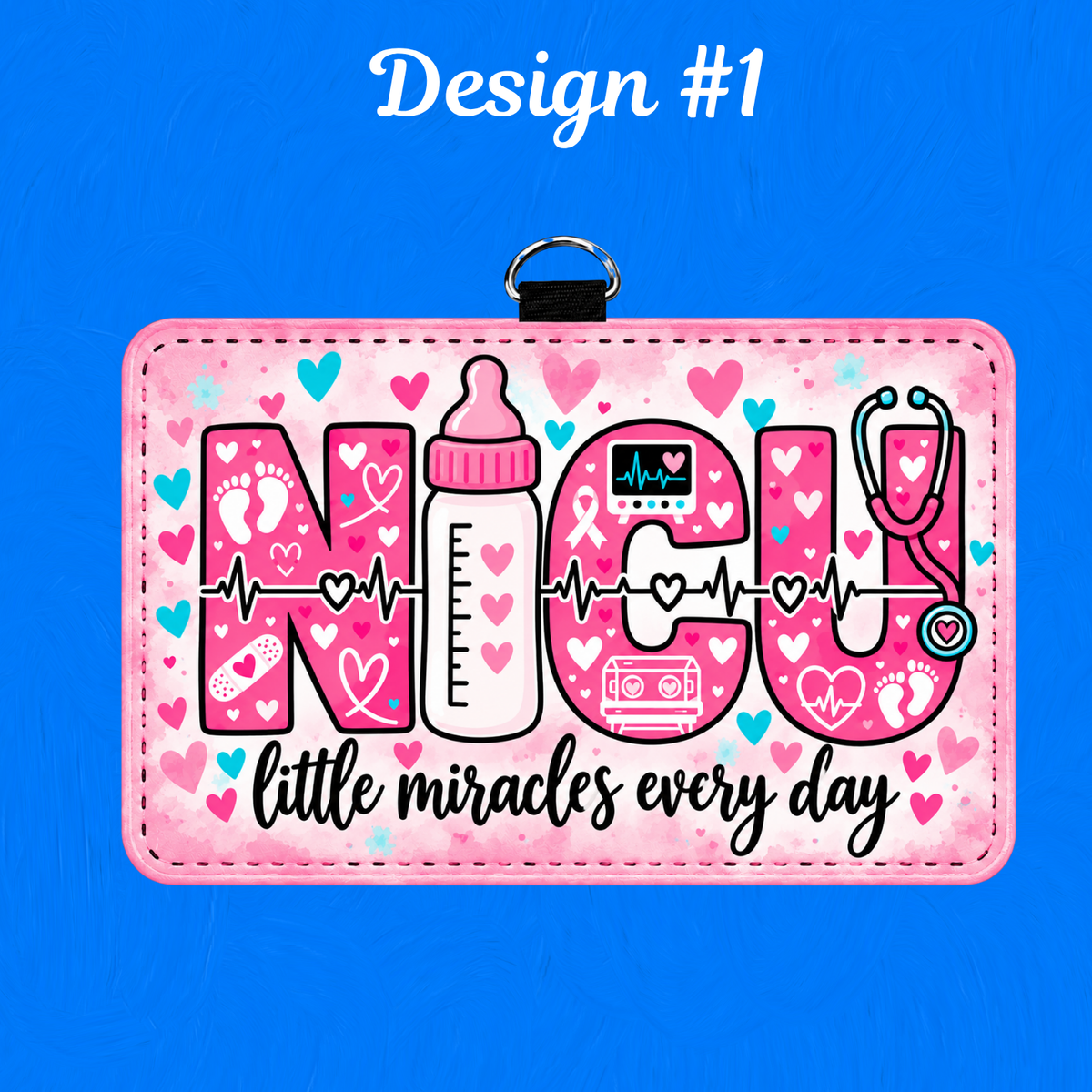NICU ID BADGE HOLDER - HORIZONTAL