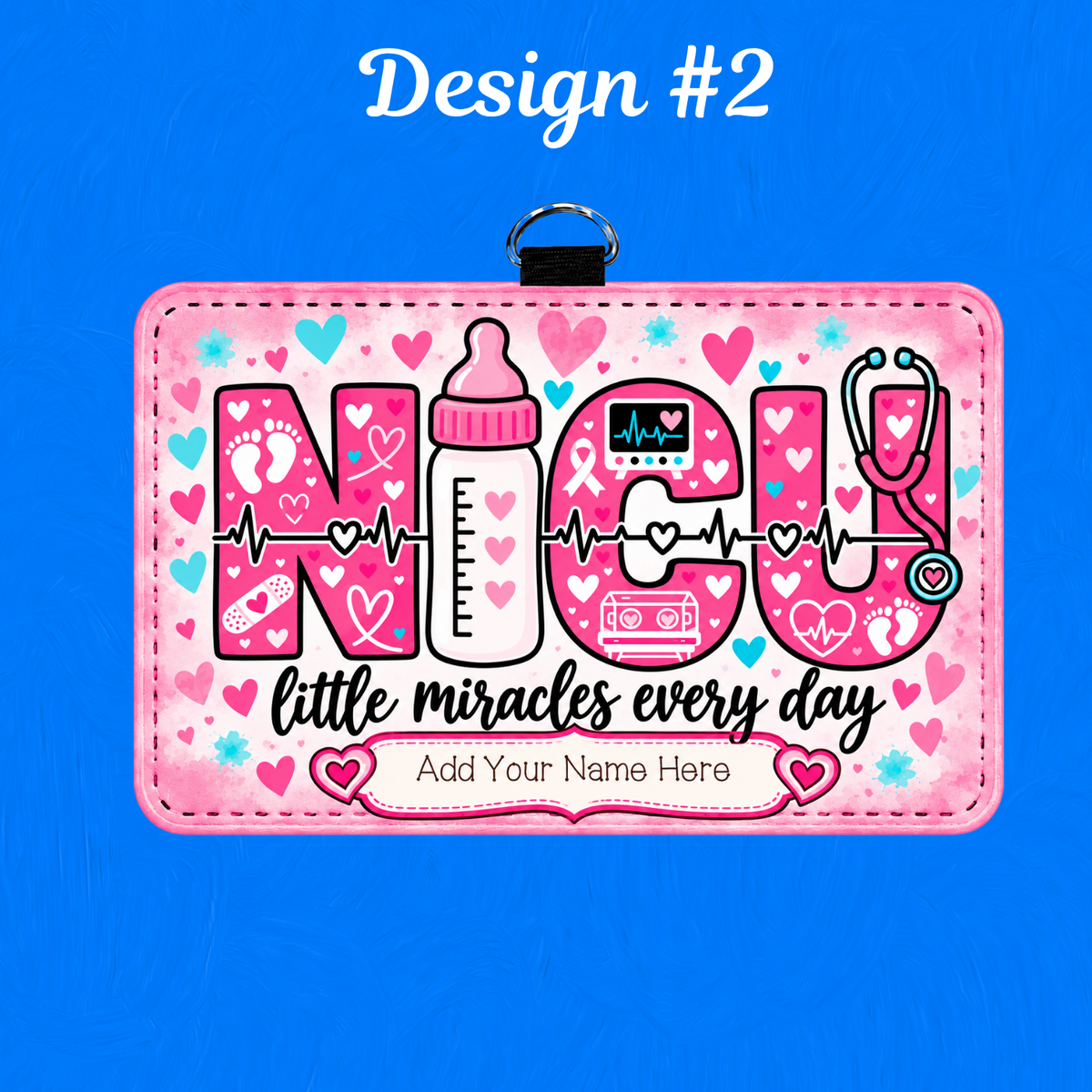 NICU ID BADGE HOLDER - HORIZONTAL