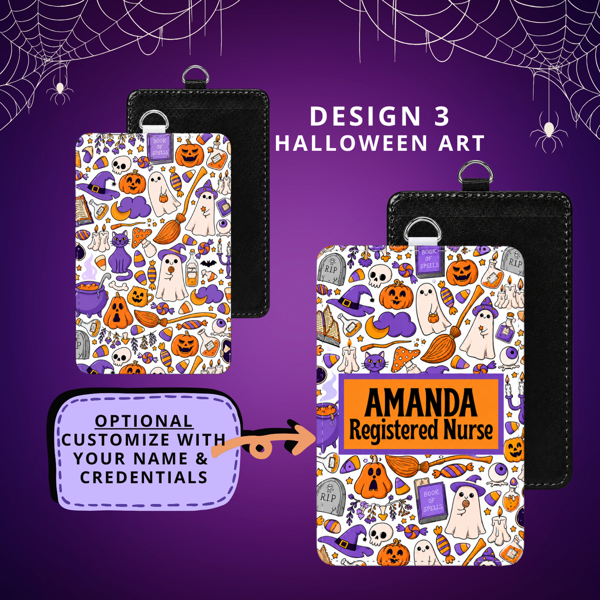 ID BADGE - Halloween Theme - NURSE DESIGNS