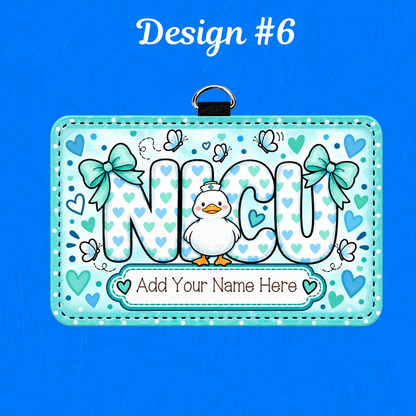 NICU ID BADGE HOLDER - HORIZONTAL