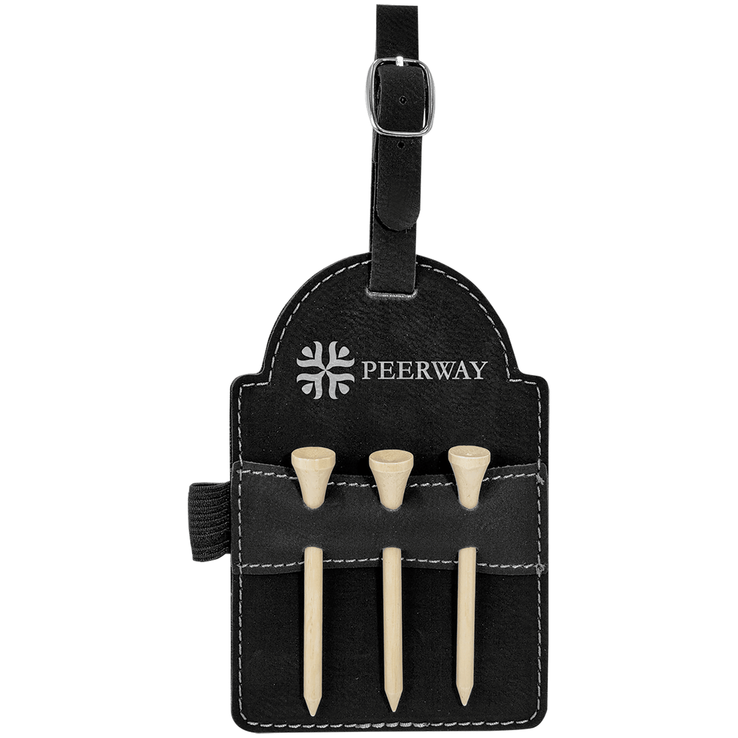 Leather Tag -  Golf Tee Holder
