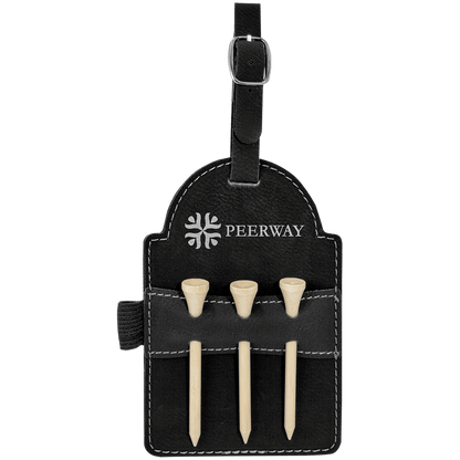 Leather Tag -  Golf Tee Holder