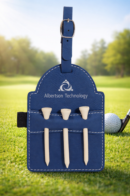 Leather Tag -  Golf Tee Holder