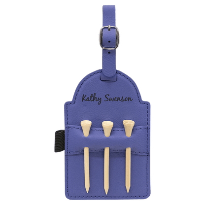 Leather Tag -  Golf Tee Holder