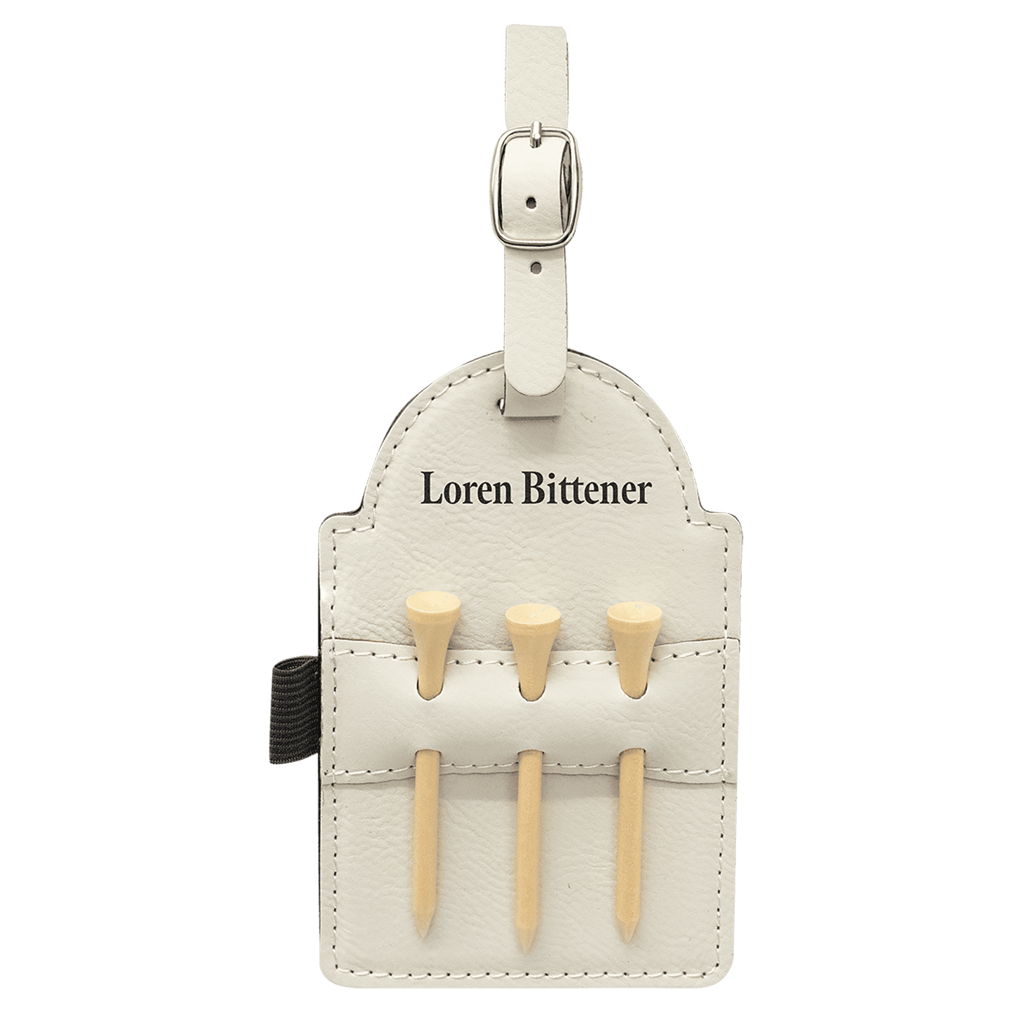 Leather Tag -  Golf Tee Holder