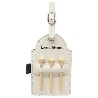 Leather Tag -  Golf Tee Holder